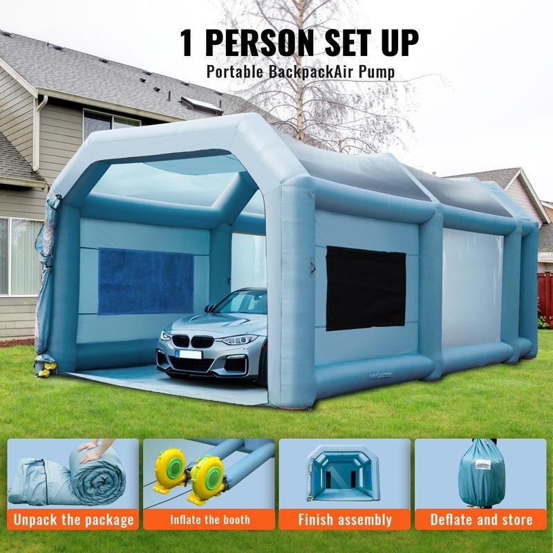 Aufblasbare Lackierkabine, 23x – Inflatable Paint Booth Bewertung und Preis